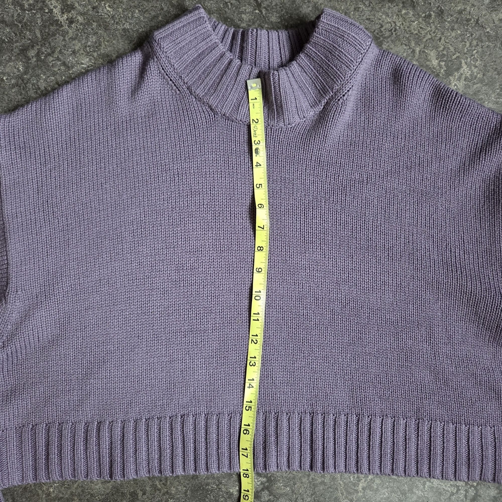 Wilfred 100% Merino Harper Soft Lilac Lavender Cropped Sweater EUC Sz 2X - Picture 10 of 13